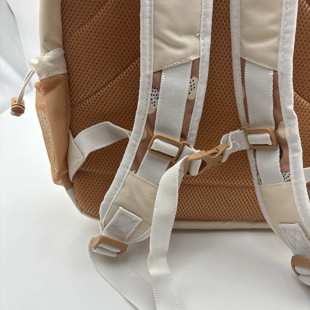 Bentgo Kids Whimsy & Wonder School Backpack Spots and Dots Beige Brown 14in